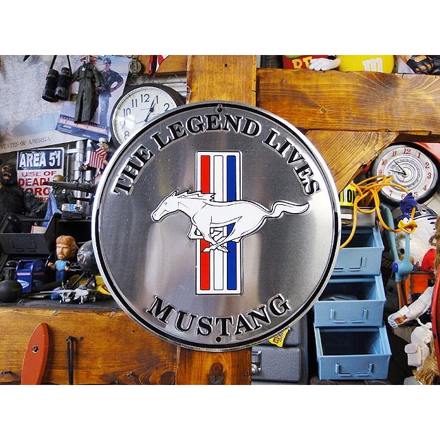 マスタングロゴ　ラウンドブリキ看板　アメリカ雑貨　アメリカン雑貨 | アメリカン レトロ | 02