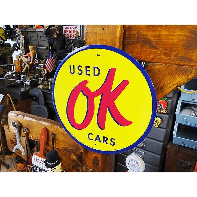 OK USED CAR ブリキ看板 □ アメリカン雑貨 アメリカ雑貨 : アメリカン