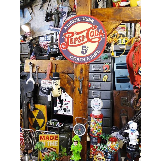 ペプシコーラ　ラウンドブリキ看板　5セント　アメリカ雑貨　アメリカン雑貨 |  | 03