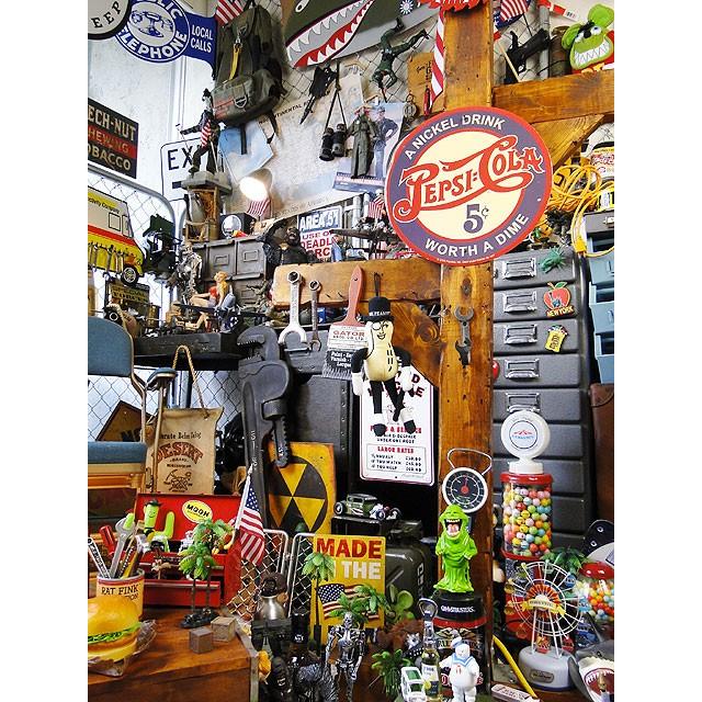 ペプシコーラ　ラウンドブリキ看板　5セント　アメリカ雑貨　アメリカン雑貨 |  | 05