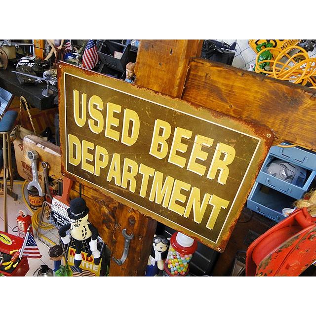 ★稀少な絶盤品★ ユーズドビアーデパートメント　（トイレ）　U.S.ヘヴィースチールサイン　アメリカン雑貨 アメリカ雑貨 |  | 01