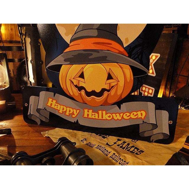 【即納】【在庫あり】ハロウィン　U.S.ヘヴィースチールサイン　（ウイッチパンプキン）　パーティー　飾り　アメリカ雑貨　ハロウィン |  | 02