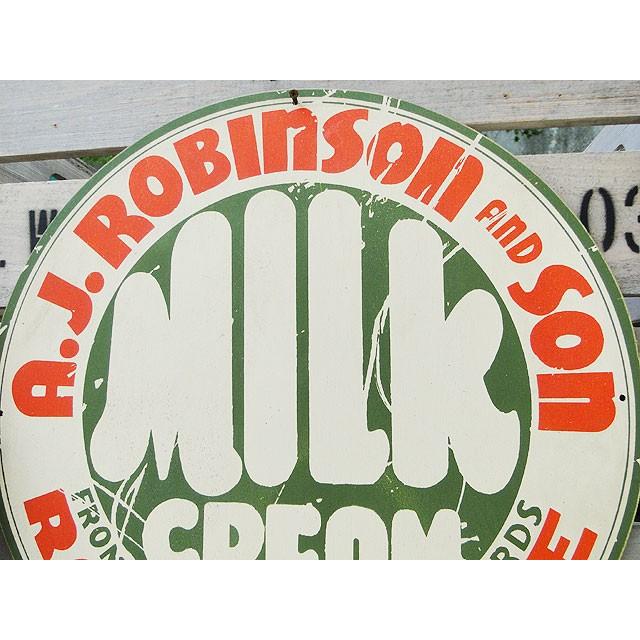 昔のアドバタイジング ウッドサイン （ミルククリーム） アメリカン