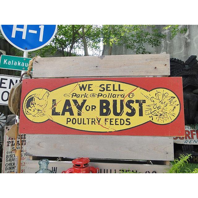 昔のアドバタイジング ウッドサイン （レイバスト） アメリカ雑貨