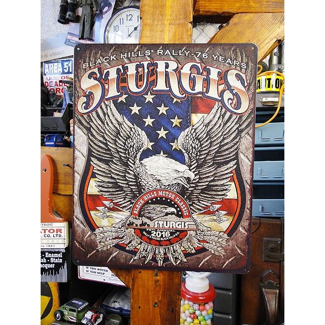 スタージス　ラリー75周年　ブリキ看板　（アメリカンイーグル）　アメリカ雑貨　アメリカン雑貨 | Harley Davidson