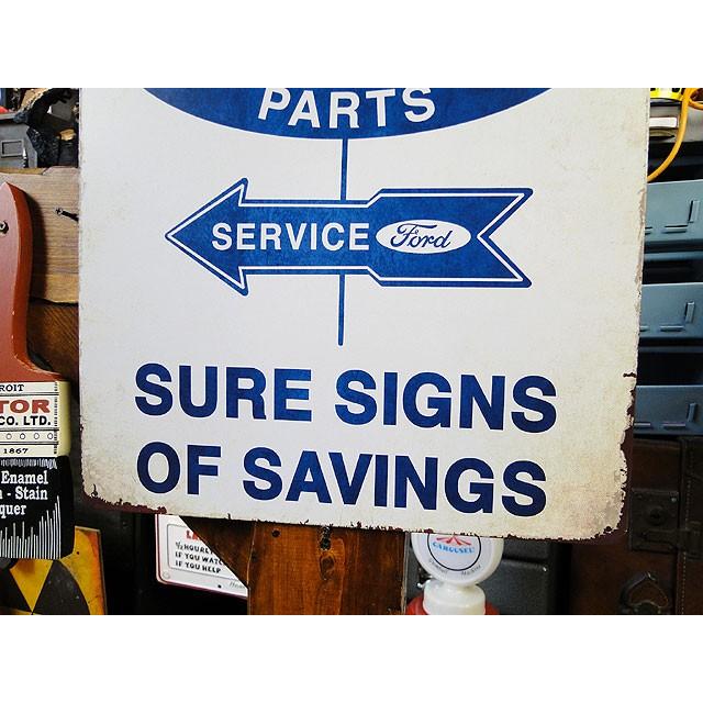 フォード　ジェニュインパーツ　ブリキ看板　（SURE SIGNS OF SAVINGS）　アメリカ雑貨　アメリカン雑貨 | アメリカン レトロ | 02