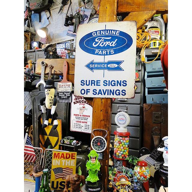 フォード　ジェニュインパーツ　ブリキ看板　（SURE SIGNS OF SAVINGS）　アメリカ雑貨　アメリカン雑貨 | アメリカン レトロ | 04