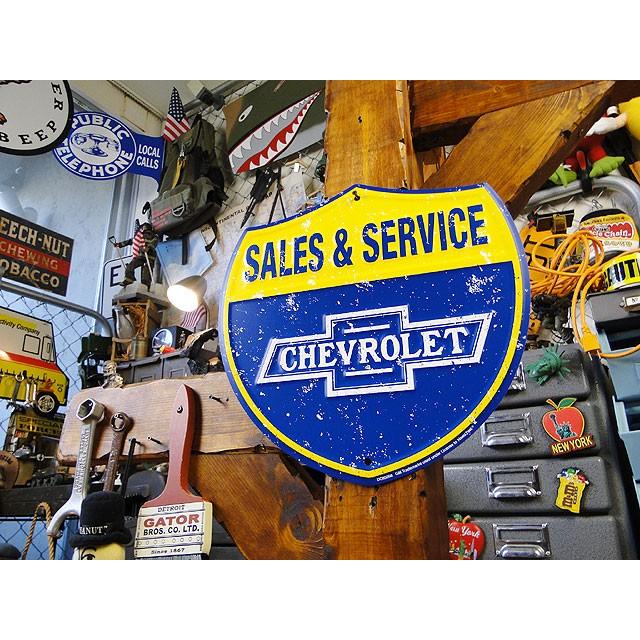 Chevy シボレー セールス＆サービス ロードサイン看板 アメリカン雑貨