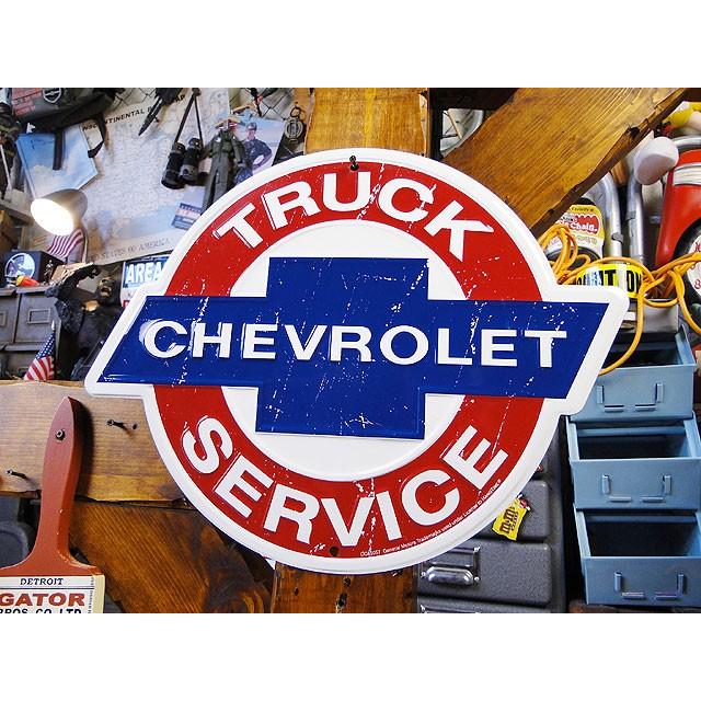 Chevy シボレー トラックサービス ブリキ看板 アメリカ雑貨