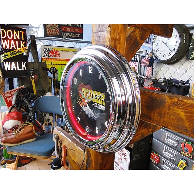 【即納】【在庫あり】 フッカーヘッダー　ガレージネオンクロック　アメリカ雑貨　アメリカン雑貨 |  | 03