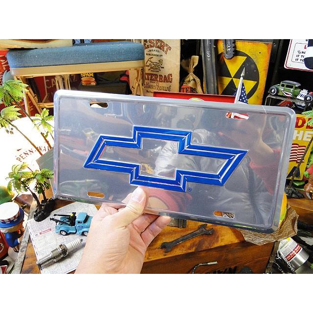 シボレー　ボウタイエンブレム　ライセンスプレート　（ミラーシルバー）　アメリカン雑貨 アメリカ雑貨 |  | 02