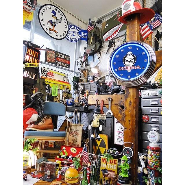 即納】【在庫あり】 ガレージネオンクロック （コブラ） アメリカン