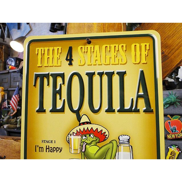 「テキーラを飲むとこうなる」　ミニジョーク看板　アメリカ雑貨　アメリカン雑貨 |  | 01