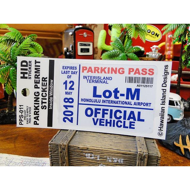 ハワイアン　パーキングパーミットステッカー　（オフィシャルヴィークル）　アメリカ雑貨　アメリカン雑貨 爆買 |  | 01