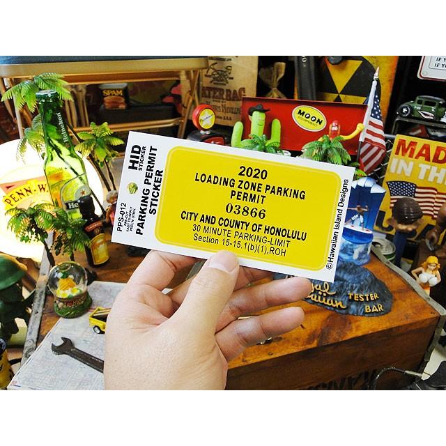 ハワイアン　パーキングパーミットステッカー　（ホノルル）　アメリカ雑貨　アメリカン雑貨 爆買 |  | 02