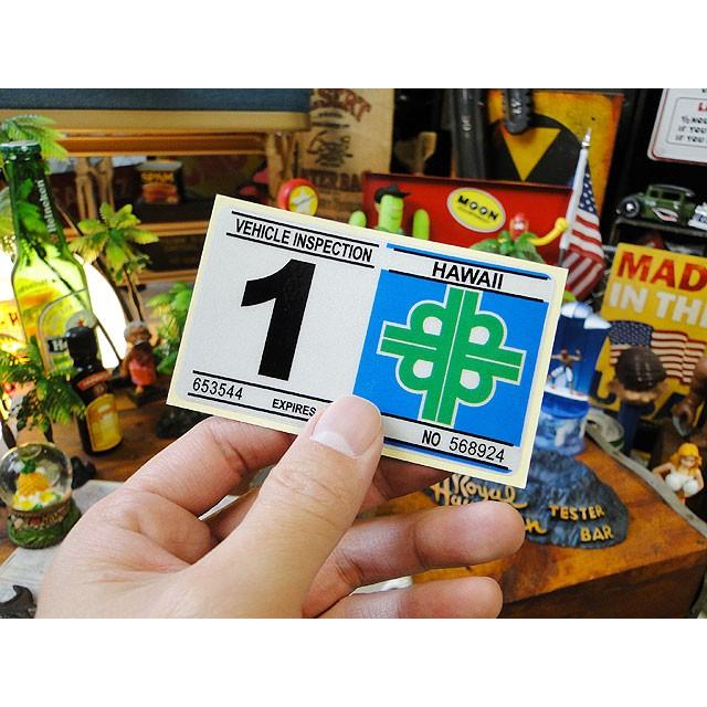 ハワイの車検バンパーステッカー　レプリカ　（1月）　アメリカ雑貨　アメリカン雑貨 爆買 |  | 02
