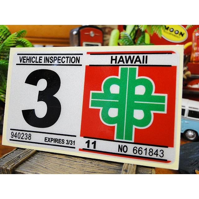 ハワイの車検バンパーステッカー　レプリカ　（3月）　アメリカ雑貨　アメリカン雑貨 爆買 |  | 01