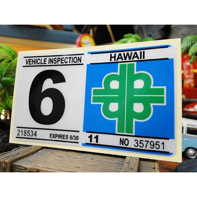 ハワイの車検バンパーステッカー　レプリカ　（6月）　アメリカン雑貨 アメリカ雑貨 |  | 01