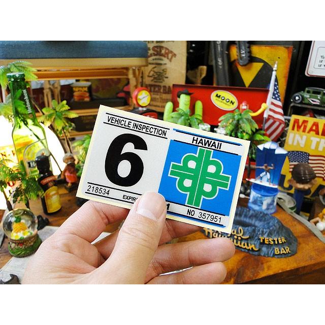 ハワイの車検バンパーステッカー　レプリカ　（6月）　アメリカン雑貨 アメリカ雑貨 |  | 02