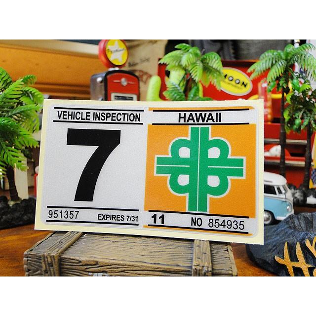 ハワイの車検バンパーステッカー　レプリカ　（7月）　アメリカン雑貨 アメリカ雑貨 | 