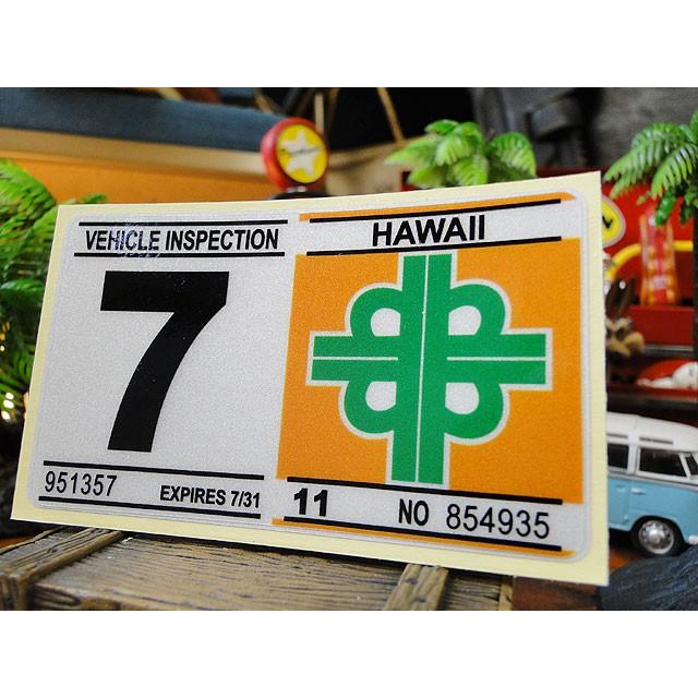 ハワイの車検バンパーステッカー　レプリカ　（7月）　アメリカン雑貨 アメリカ雑貨 |  | 01