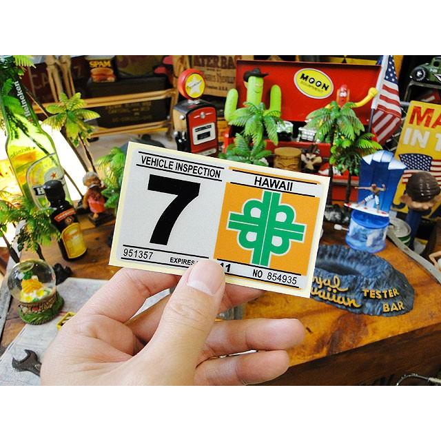ハワイの車検バンパーステッカー　レプリカ　（7月）　アメリカン雑貨 アメリカ雑貨 |  | 02