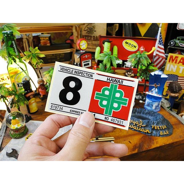 ハワイの車検バンパーステッカー　レプリカ　（8月）　アメリカン雑貨 アメリカ雑貨 |  | 02