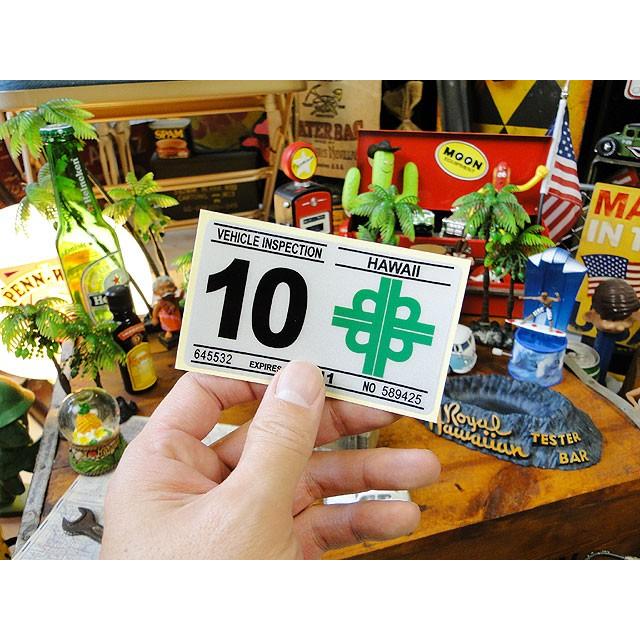 ハワイの車検バンパーステッカー　レプリカ　（10月）　アメリカ雑貨　アメリカン雑貨 爆買 |  | 02