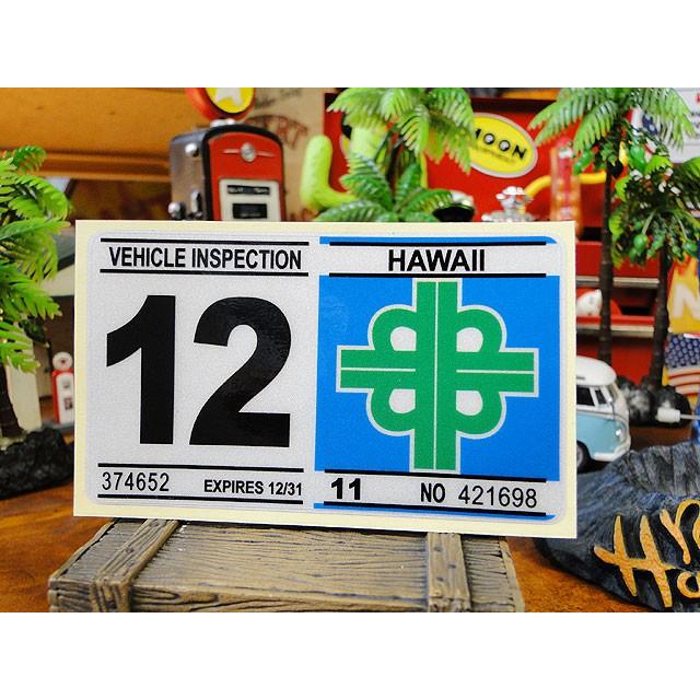 ハワイの車検バンパーステッカー　レプリカ　（12月）　アメリカ雑貨　アメリカン雑貨 爆買 | 