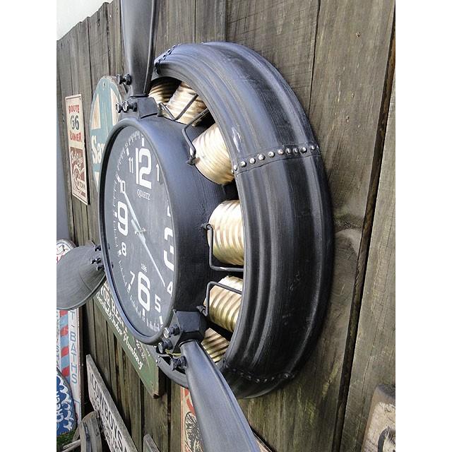 【即納】【在庫あり】プロペラ機　ビッグサイズウォールクロック　アメリカ雑貨 アメリカン雑貨 |  | 10