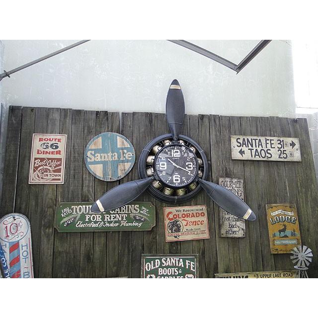 【即納】【在庫あり】プロペラ機　ビッグサイズウォールクロック　アメリカ雑貨 アメリカン雑貨 |  | 12