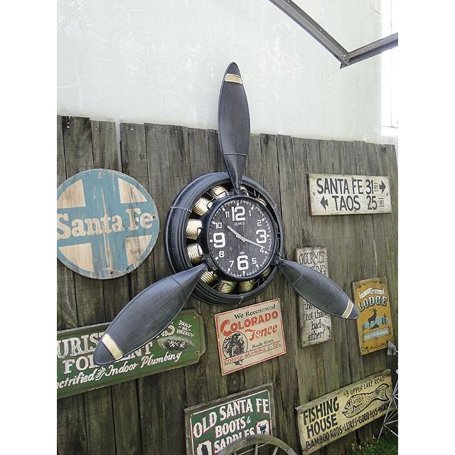 【即納】【在庫あり】プロペラ機　ビッグサイズウォールクロック　アメリカ雑貨 アメリカン雑貨 |  | 14