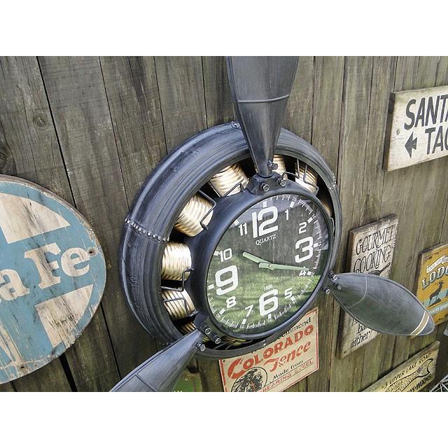 【即納】【在庫あり】プロペラ機　ビッグサイズウォールクロック　アメリカ雑貨 アメリカン雑貨 |  | 02