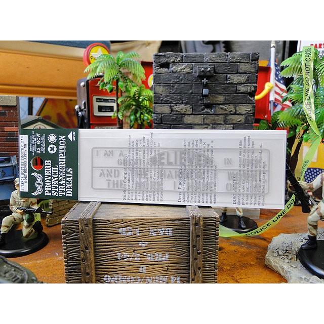 ことわざステンシル転写ステッカー　（私は運を信じている。そして働けば働くほど）　アメリカ雑貨　アメリカン雑貨 | 