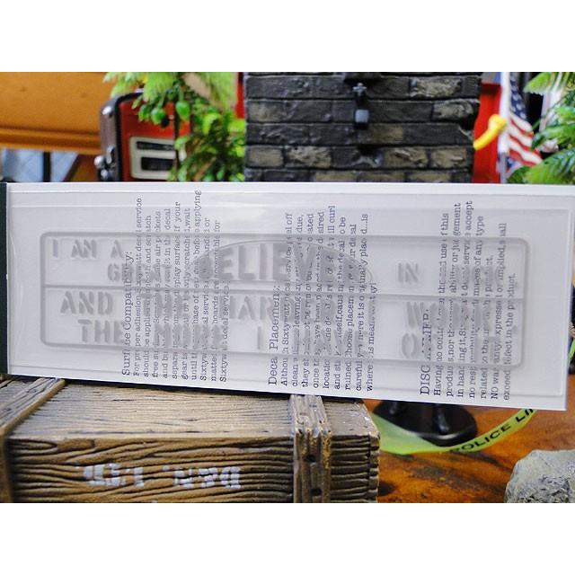 ことわざステンシル転写ステッカー　（私は運を信じている。そして働けば働くほど）　アメリカ雑貨　アメリカン雑貨 |  | 01