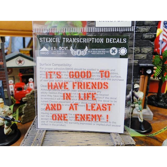 ことわざステンシル転写ステッカー　（キライなヤツがいてもいいんじゃない？）　アメリカン雑貨　アメリカ雑貨 | 