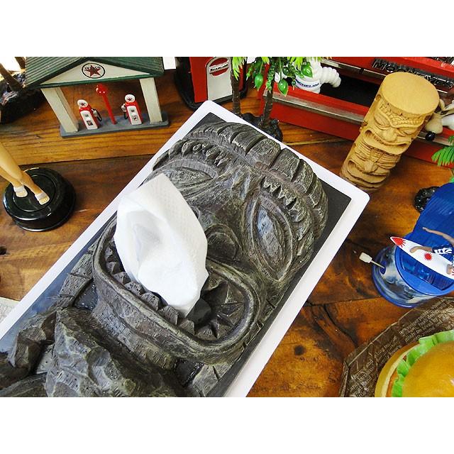 ティキ　ティッシュカバー　（ダークブラウン）　アメリカ雑貨　アメリカン雑貨 |  | 01