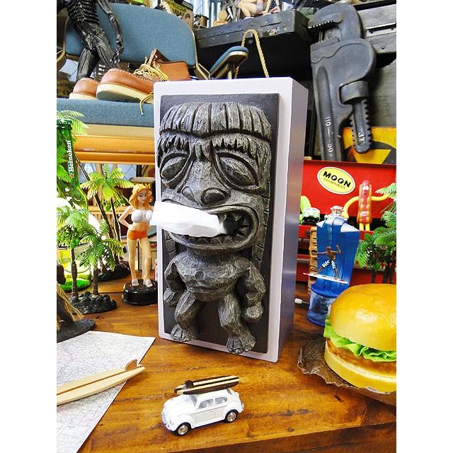 ティキ　ティッシュカバー　（ダークブラウン）　アメリカ雑貨　アメリカン雑貨 |  | 04