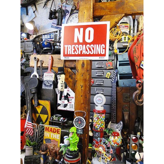 アメリカン レトロ アメリカのプラスチックサインプレートS （進入禁止