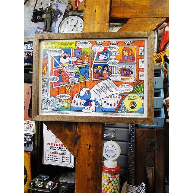 ポスターフレーム　（スマーフ/オペレーター）　ポスター＆木製フレームのセット ■ アメリカン雑貨 アメリカ雑貨 | 