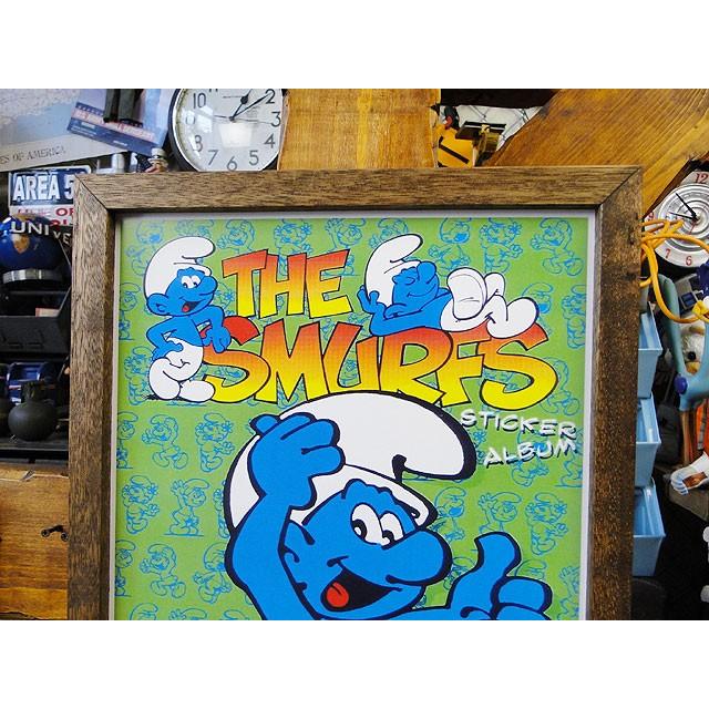 ポスターフレーム （スマーフ/サムズアップ） ポスター＆木製フレーム