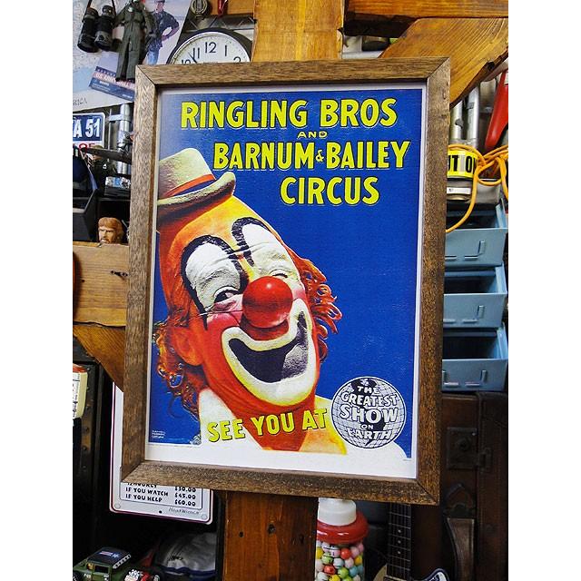 人気商品 ビンテージ ピエロ クラウン アートフレーム 絵画 ポスター イラスト アンティーク Usa雑貨 インテリア その他 Labelians Fr