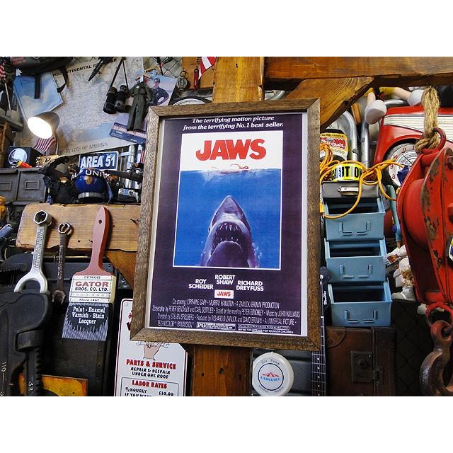 ポスターフレーム　（ジョーズ）　ポスター＆木製フレームのセット ■ アメリカン雑貨 アメリカ雑貨 |  | 03