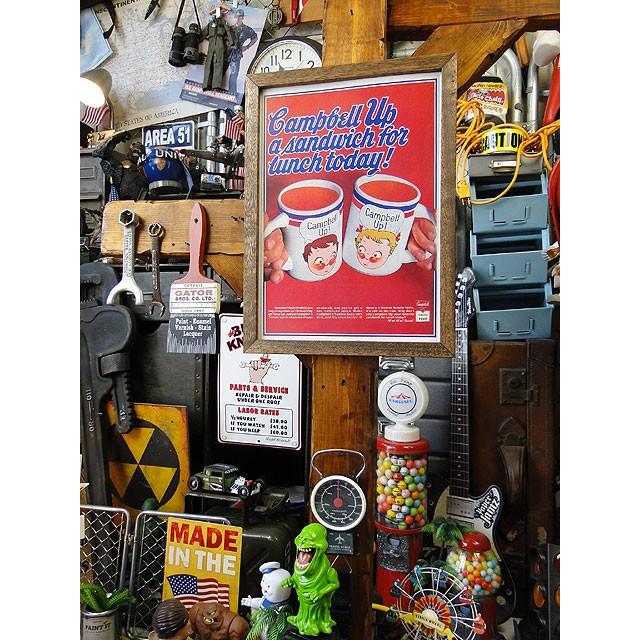 ポスターフレーム　（キャンベルスープ/チアーズ）　ポスター＆木製フレームのセット ■ アメリカン雑貨 アメリカ雑貨 |  | 04