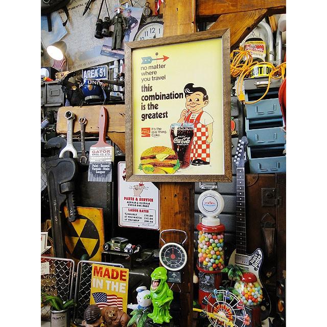 ポスターフレーム （ビッグボーイ/コカ・コーラ） ポスター＆木製