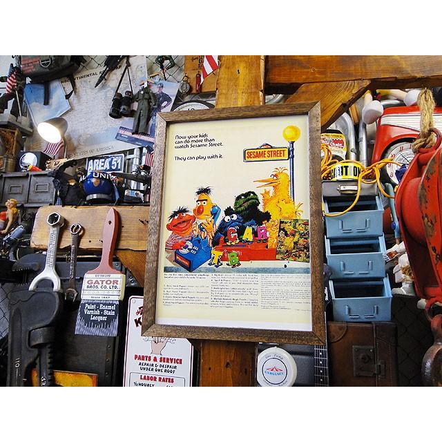 ポスターフレーム　（セサミストリート/テレフォン）　ポスター＆木製フレームのセット ■ アメリカン雑貨 アメリカ雑貨 |  | 02