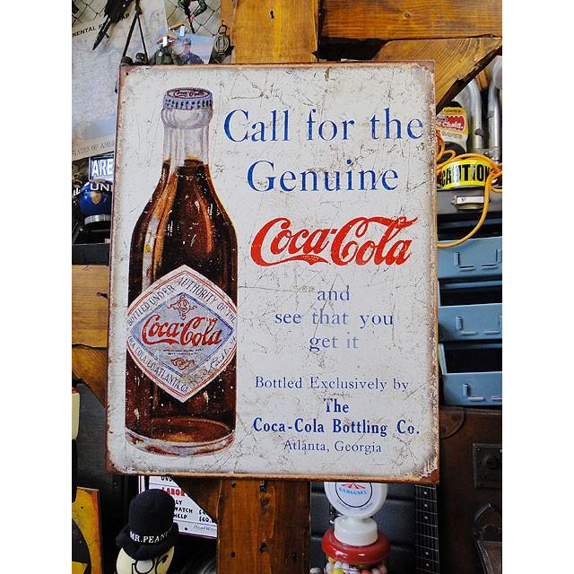 コカ・コーラ　ブリキ看板　（Call for Genuine）　アメリカ雑貨　アメリカン雑貨 | Coca Cola