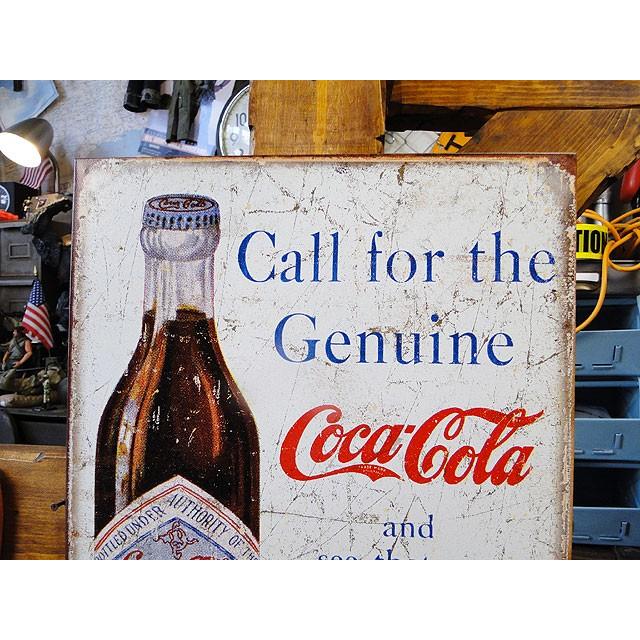 コカ・コーラ　ブリキ看板　（Call for Genuine）　アメリカ雑貨　アメリカン雑貨 | Coca Cola | 01