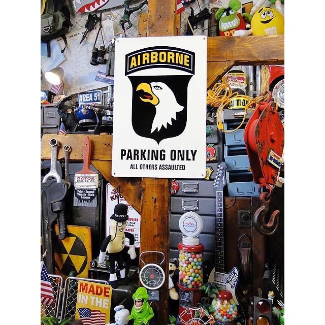 U.S.エアボーン専用駐車場　U.S.ヘヴィースチールサイン　アメリカ雑貨　アメリカン雑貨 |  | 04