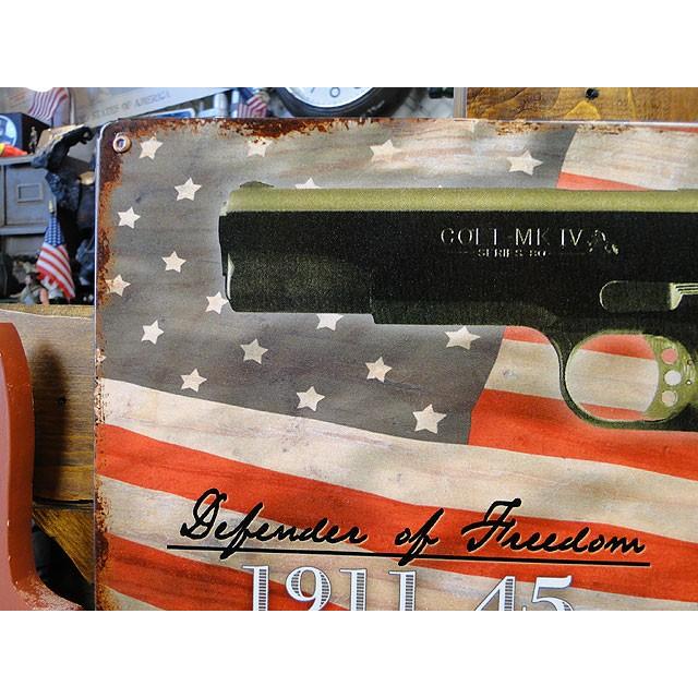 コルト　M1911　U.S.ヘヴィースチールサイン　アメリカ雑貨　アメリカン雑貨 |  | 01